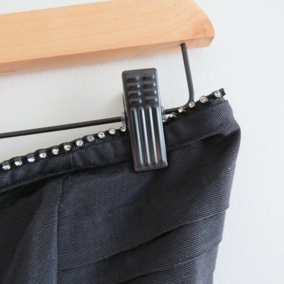 FOR LOVE & LEMONS Celeste Moire Rhinestone Trim Bow Mini Dress 80s Party Size S - Picture 5 of 13